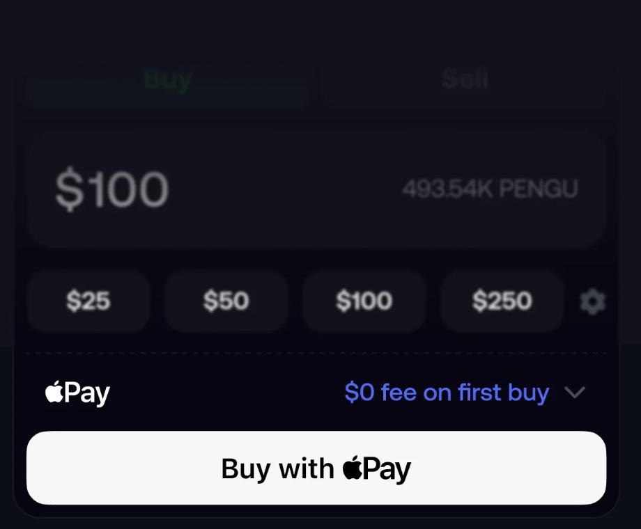 Fomo Apple Pay funding with 25, 50, 100 and 250 dollar presets and $0 fee on first buy