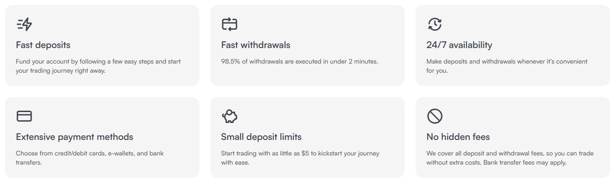 XMTrading deposits and withdrawals benefits including the 5 dollar minimum and no hidden fees